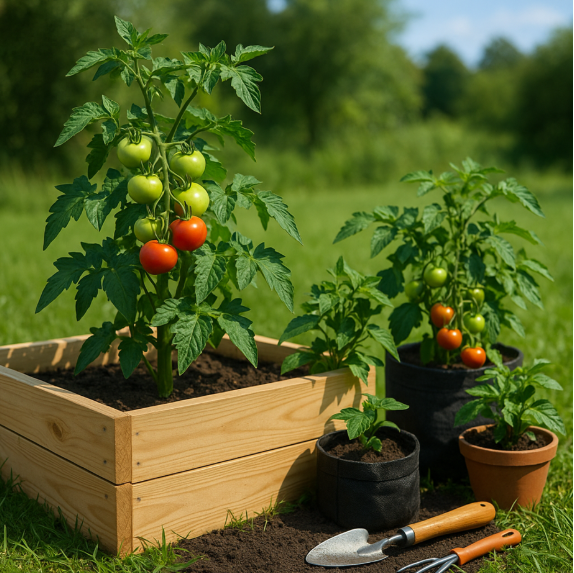 Grow Tomatoes in Raised Beds and Containers