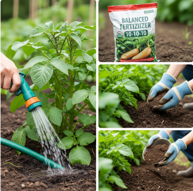 Watering and Fertilizing Potatoes