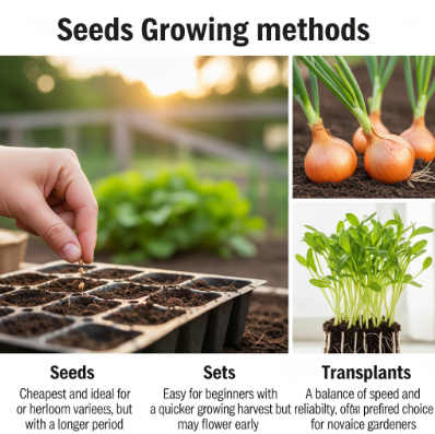 Onion Growing Methods: Seeds, Sets, or Transplants?