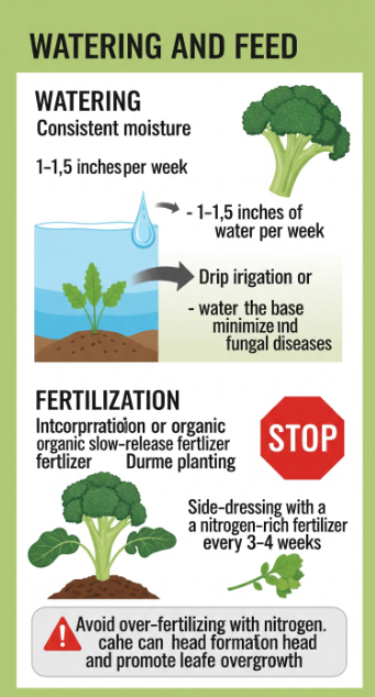 Watering and Feeding Broccoli Watering