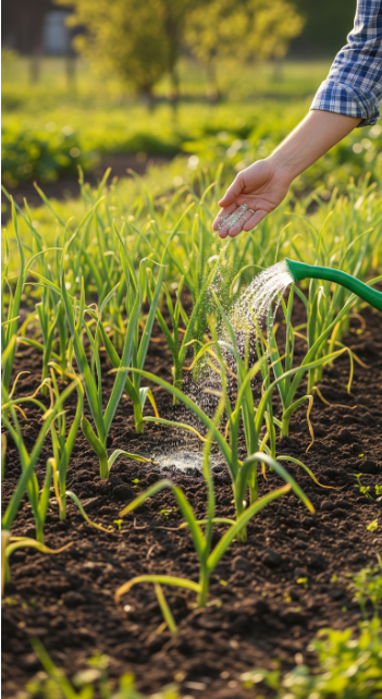 Watering and Fertilizing Garlic