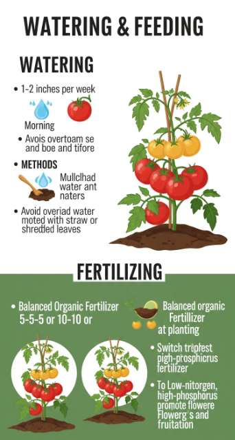 Watering and Feeding Tomatoes Watering