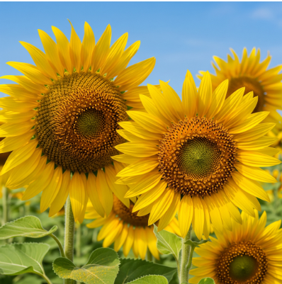 Sunflowers (Helianthus annuus)