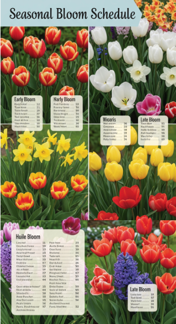 Seasonal Bloom Schedule for Bulbs