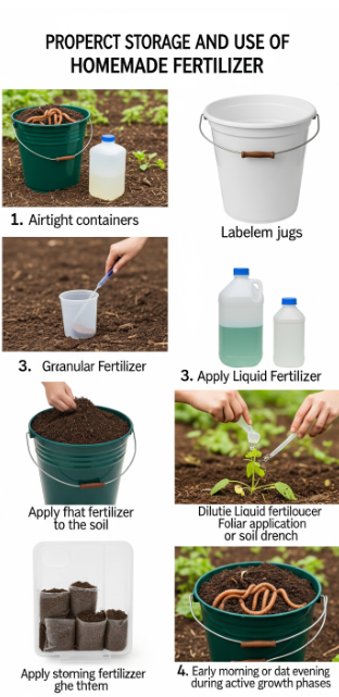 Storing and Using Homemade Fertilizer